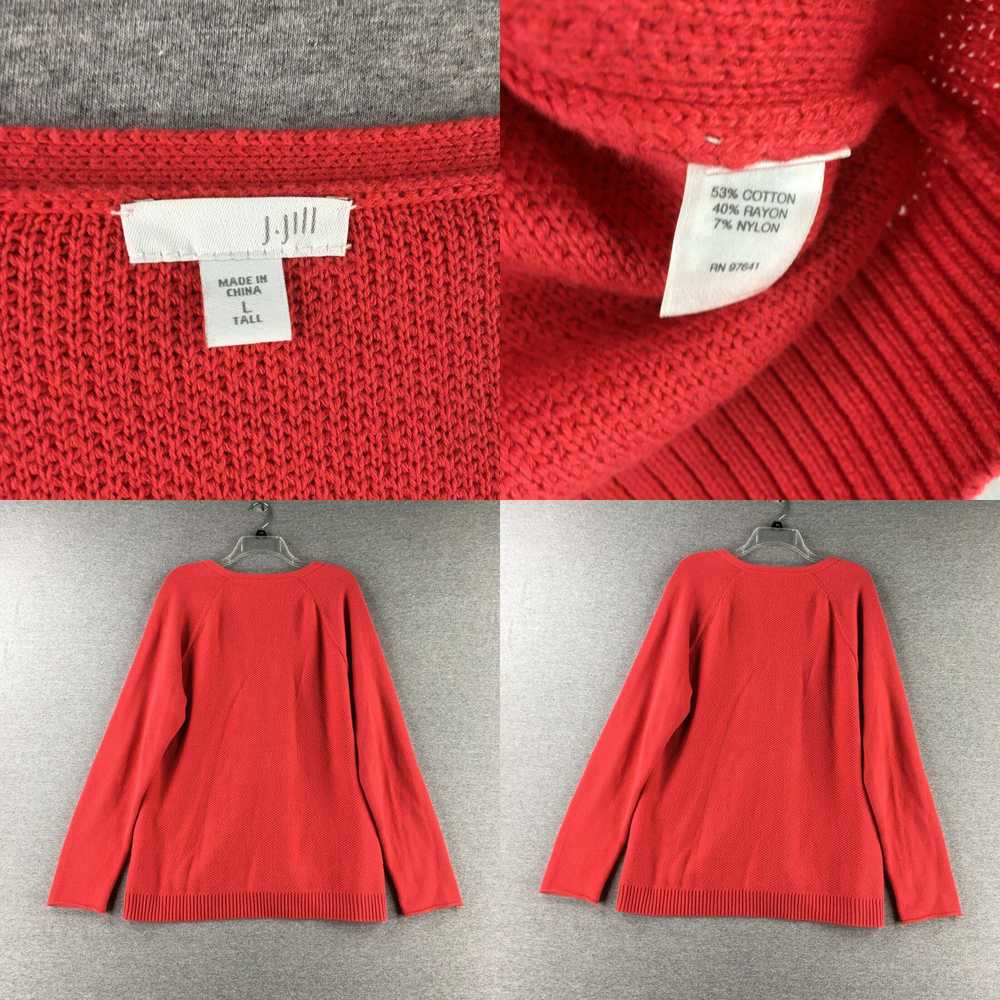 Vintage J Jill Sweater Womens Large Cardigan Red … - image 4