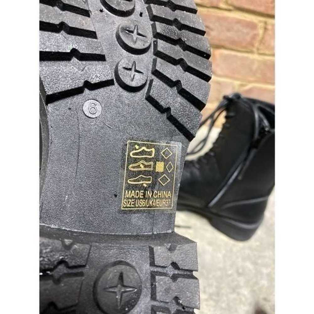 Qupid Black Faux Leather Tressa Combat Boots NEW - image 7
