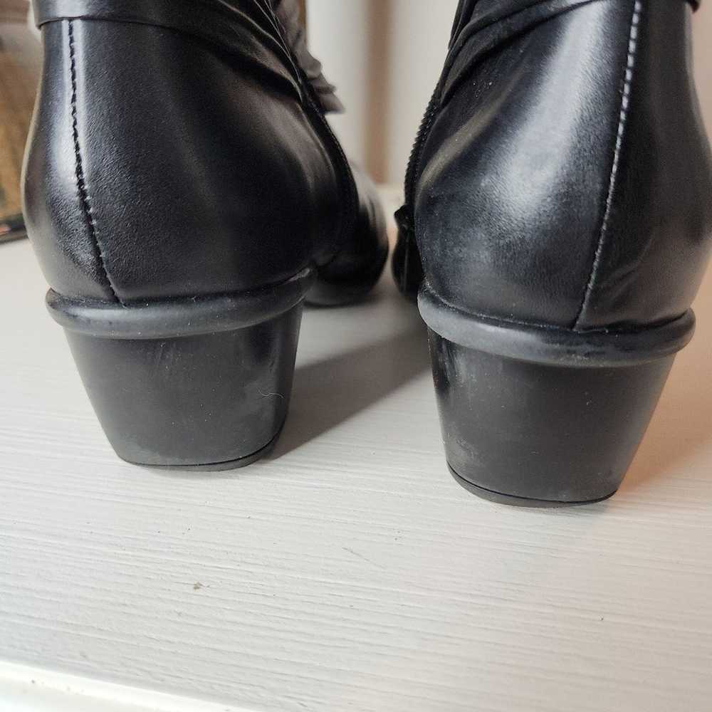 Clarks Black Leather Ankle Boots Size 7 - image 11