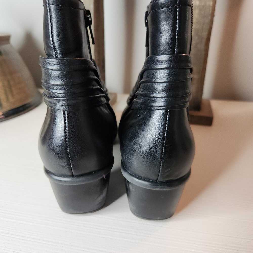 Clarks Black Leather Ankle Boots Size 7 - image 6