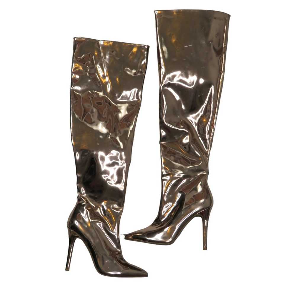 Qupid Sexy Metallic Gold Over The Knee Tall Stile… - image 3