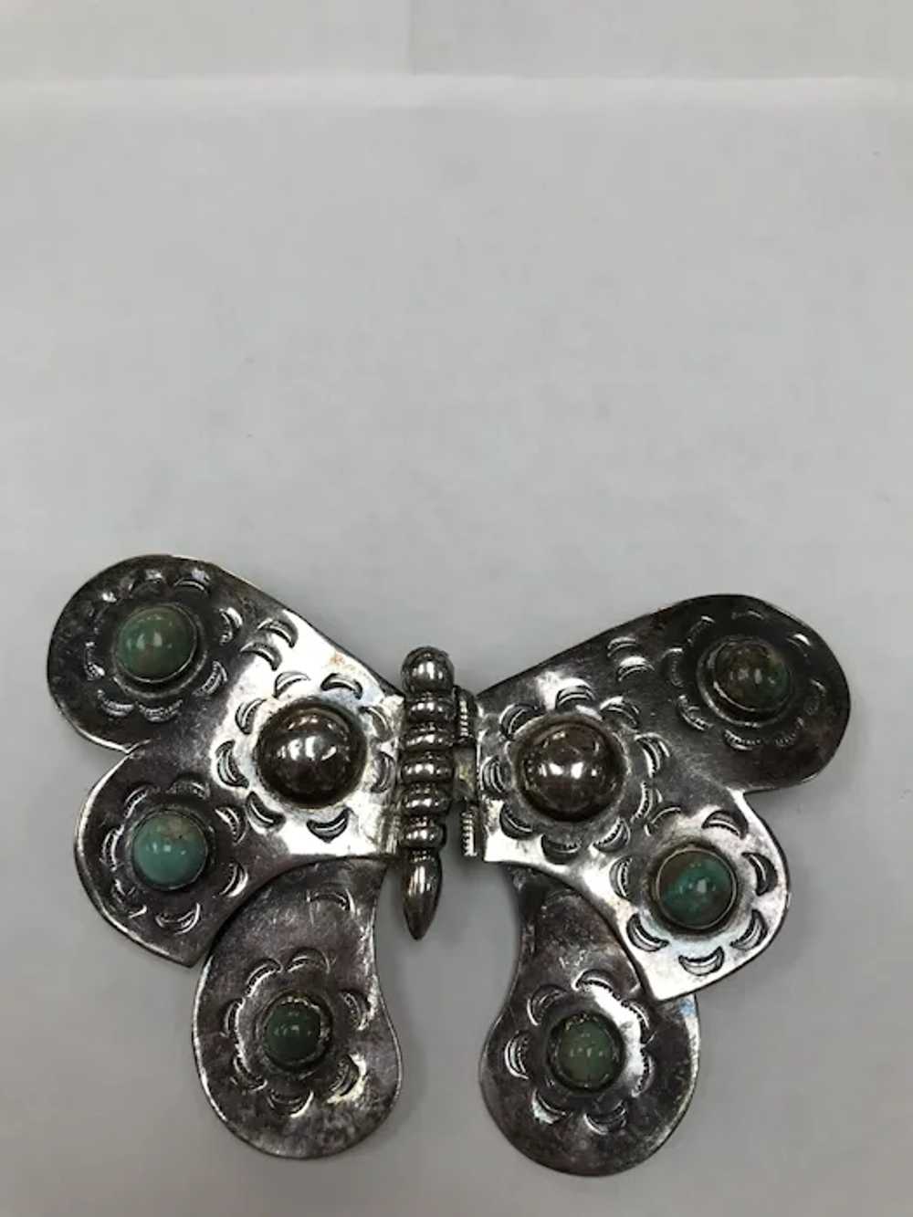 Early Signed Mexican MSTEL Sterling Butterfly wit… - image 7