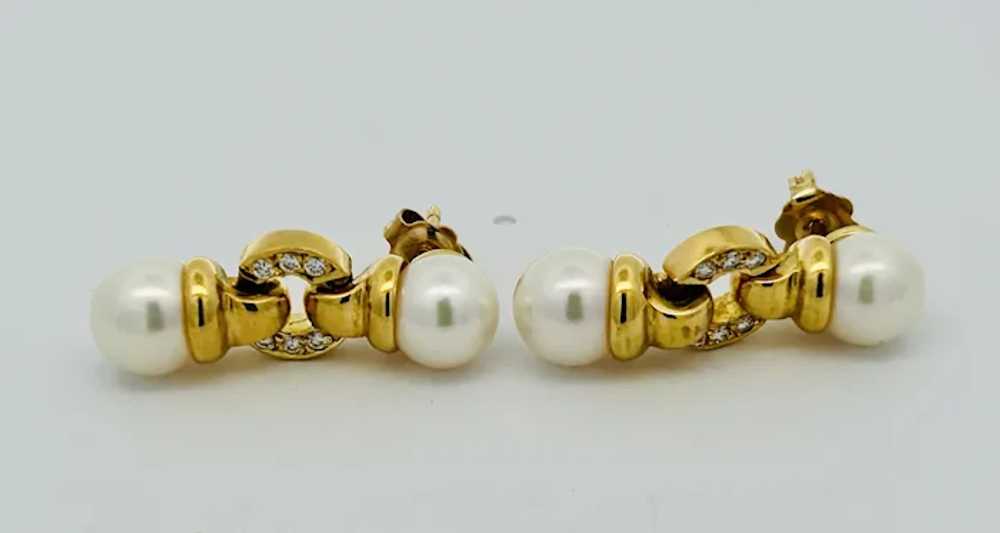 Vintage Estate Mikimoto Cultured Pearl & Diamond … - image 7