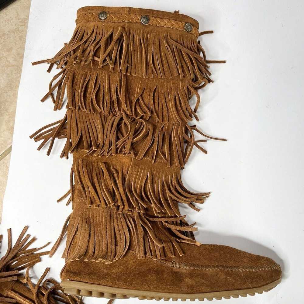 Minnetonka Moccasin Boots 5 Layer Fringe Women’s … - image 5