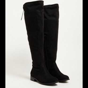Thigh High Faux Suede Boots 12W