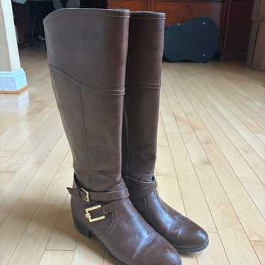Brown leather knee high boots - image 1