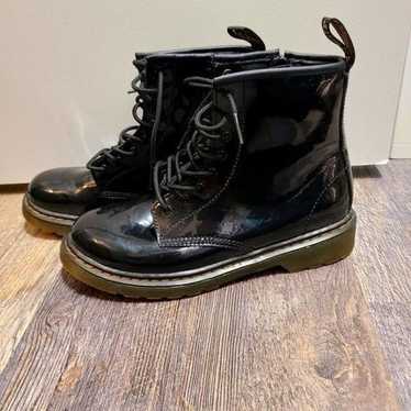 Dr. Martens Black Patent Leather Lace Up Boot