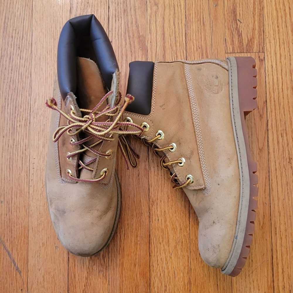 Timberland 8.5M Wheat High Top Boots Leather Chun… - image 6