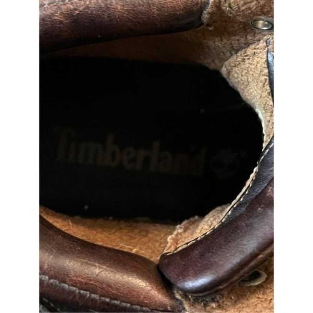 Vtg Y2K Timberland Top Grain Leather Lace Up Rugg… - image 9