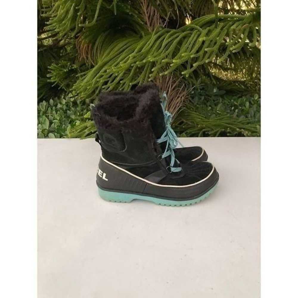 SOREL Tivoli ii Black Suede Snow Boots Womens Siz… - image 3