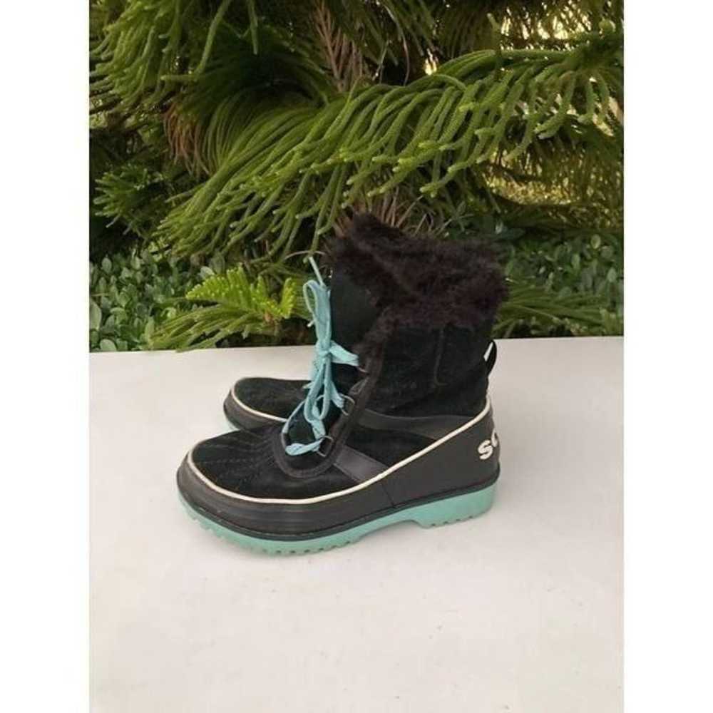 SOREL Tivoli ii Black Suede Snow Boots Womens Siz… - image 5