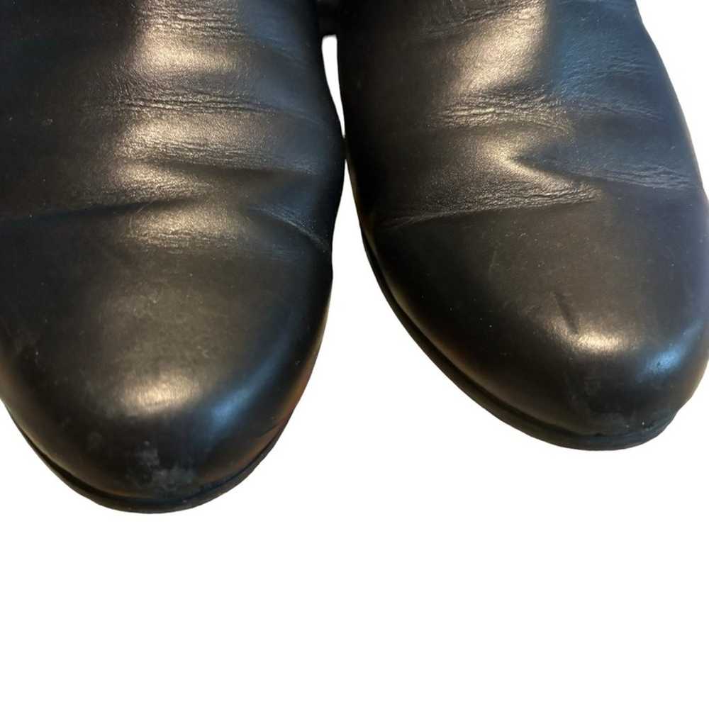 Aquatalia Black Leather Suede Demi Wedge Boots Si… - image 4