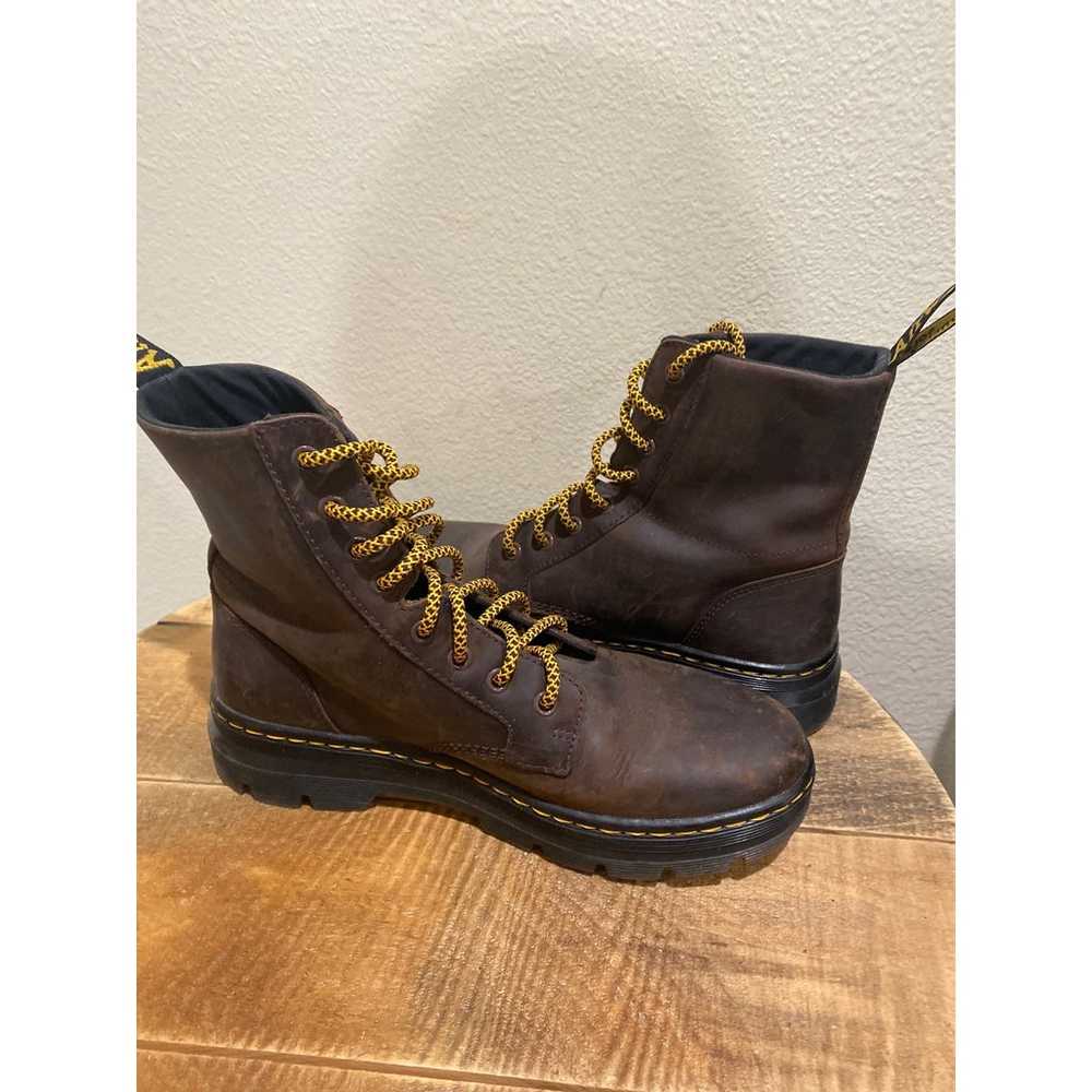 Dr. Martens Comb Brown Leather Combat Boots W9/M8 - image 5