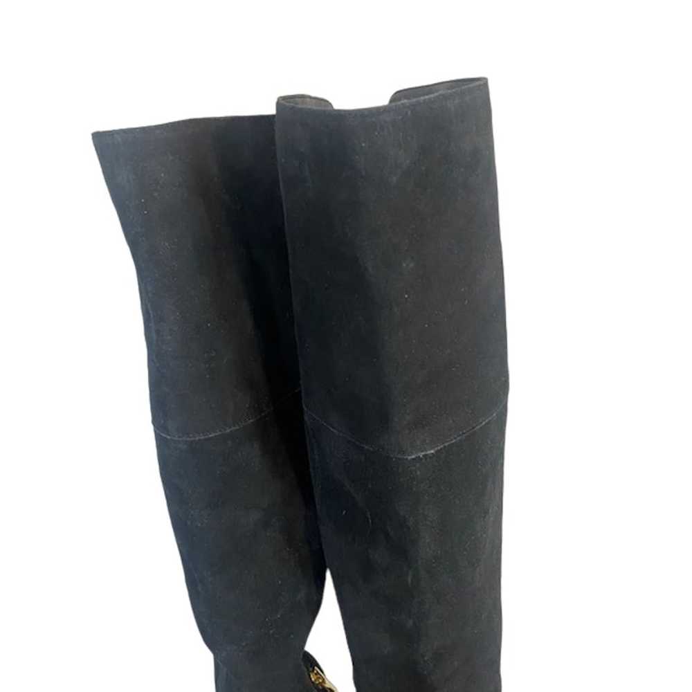 Sam Edelman Black Suede Tall Side Zipper Over The… - image 6