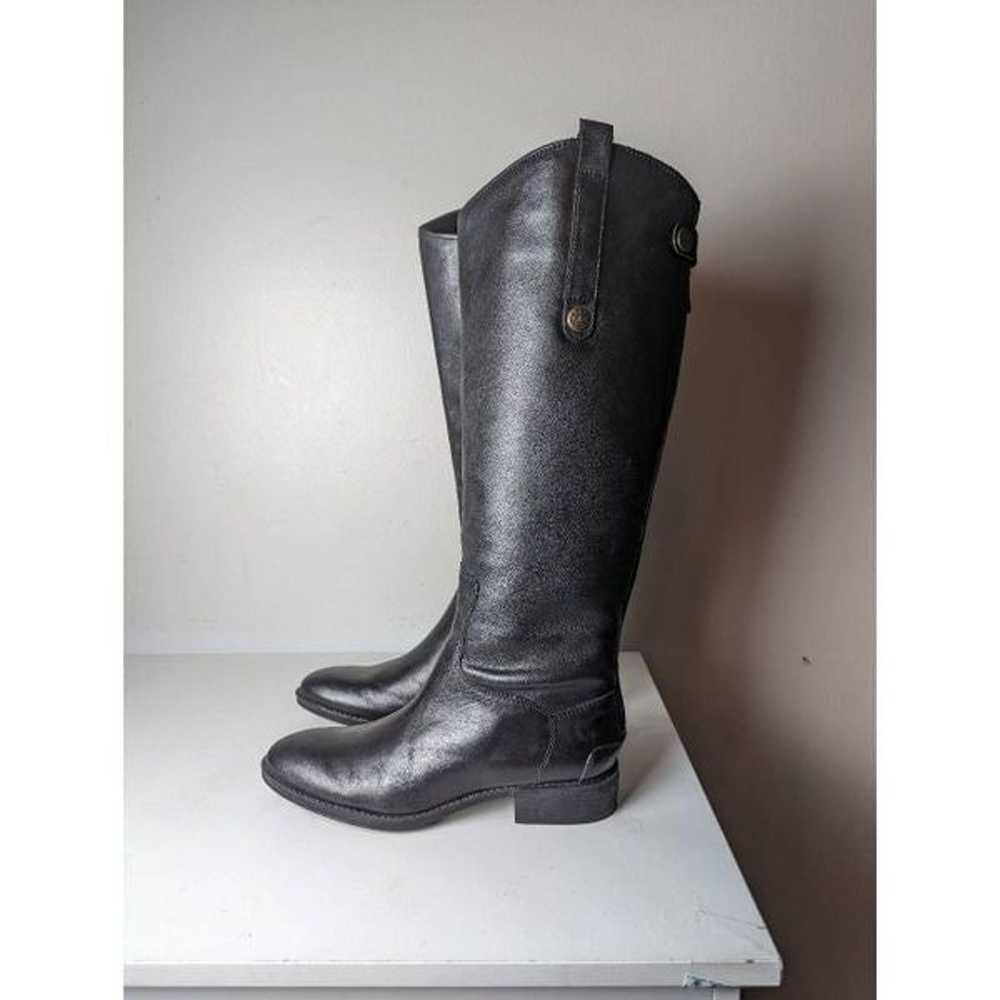 SAM EDELMAN Penny Black Leather Riding Boots Size… - image 2