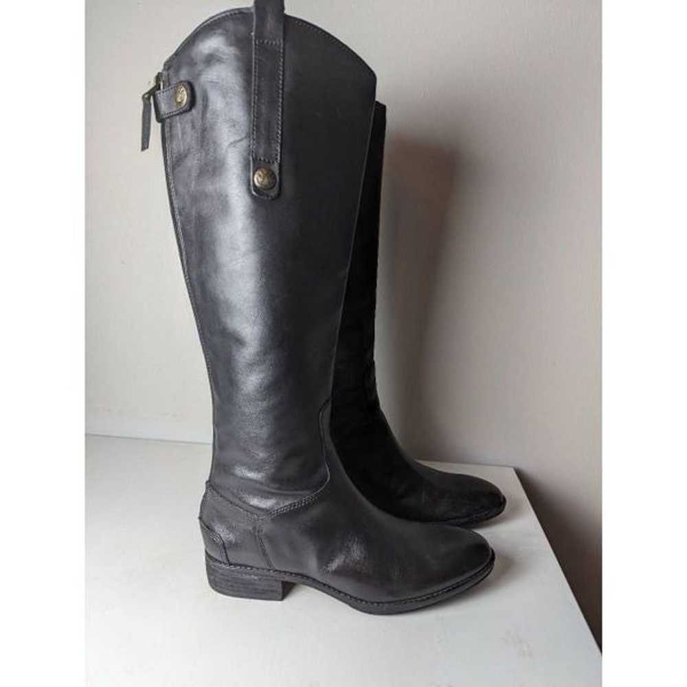 SAM EDELMAN Penny Black Leather Riding Boots Size… - image 4
