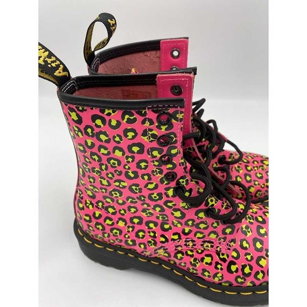 Dr. Martens Leopard Smooth Leather Lace Up Boots … - image 2