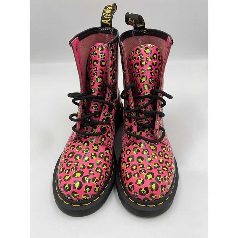 Dr. Martens Leopard Smooth Leather Lace Up Boots … - image 3