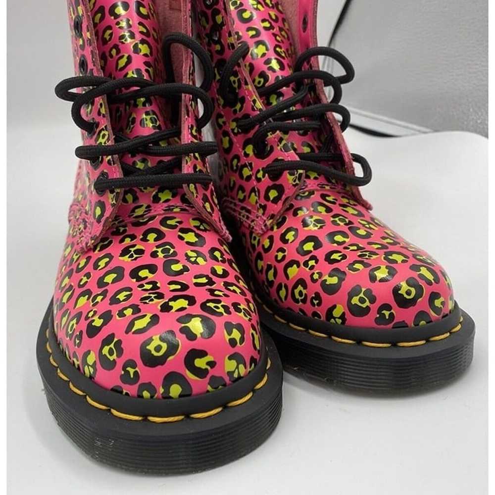 Dr. Martens Leopard Smooth Leather Lace Up Boots … - image 4