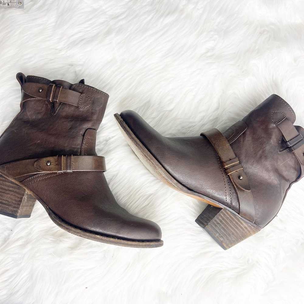 Rag & Bone Brown Leather Ankle Boots Size 8.5 - image 1