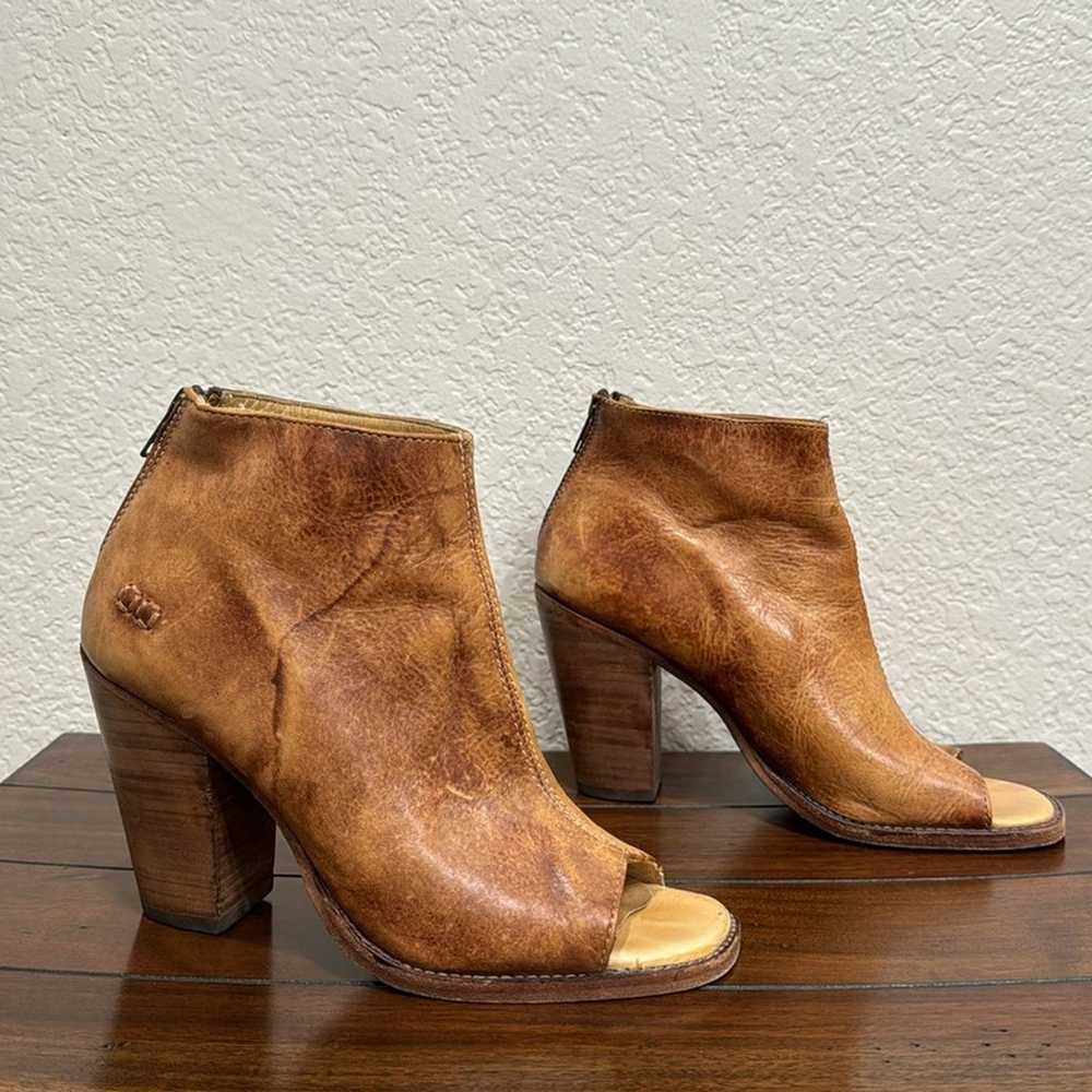 Bed Stu Onset Perp Toe Leather Booties Size 9.5 - image 2