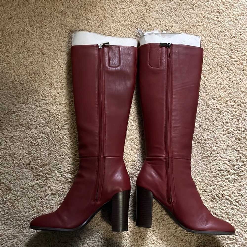 Kenneth Cole rounded toe Burgundy Knee High boots - image 1
