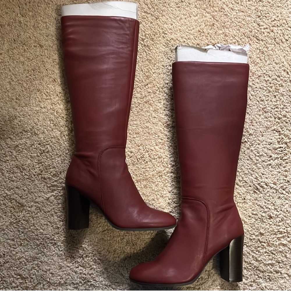 Kenneth Cole rounded toe Burgundy Knee High boots - image 2