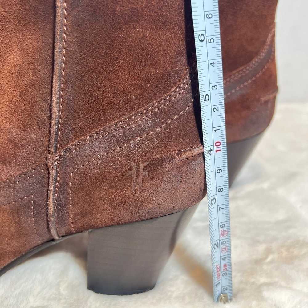 Frye Reed Women’s Suede Western Ankle Boots, Dark… - image 10
