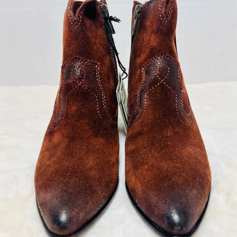 Frye Reed Women’s Suede Western Ankle Boots, Dark… - image 1