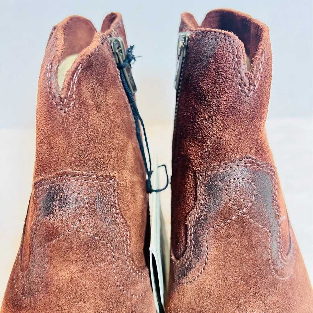 Frye Reed Women’s Suede Western Ankle Boots, Dark… - image 5