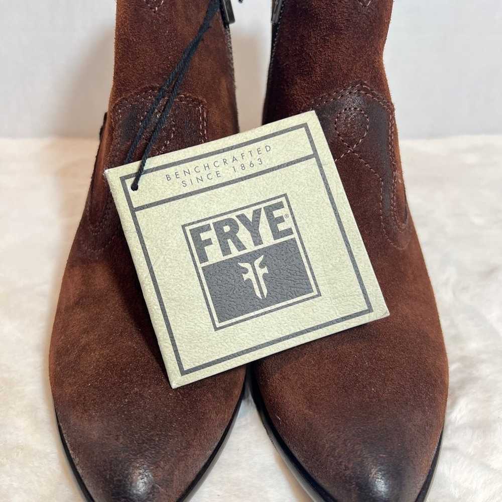 Frye Reed Women’s Suede Western Ankle Boots, Dark… - image 9