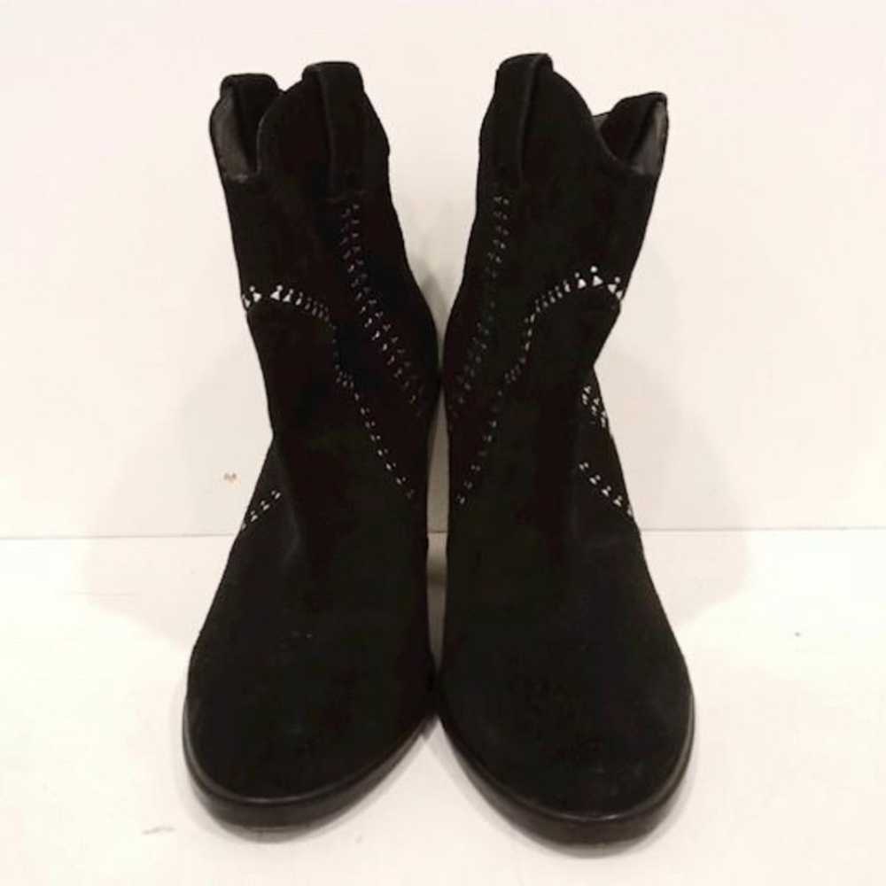 Joie Monte Black Suede Leather Ankle Boot Size 38 - image 2