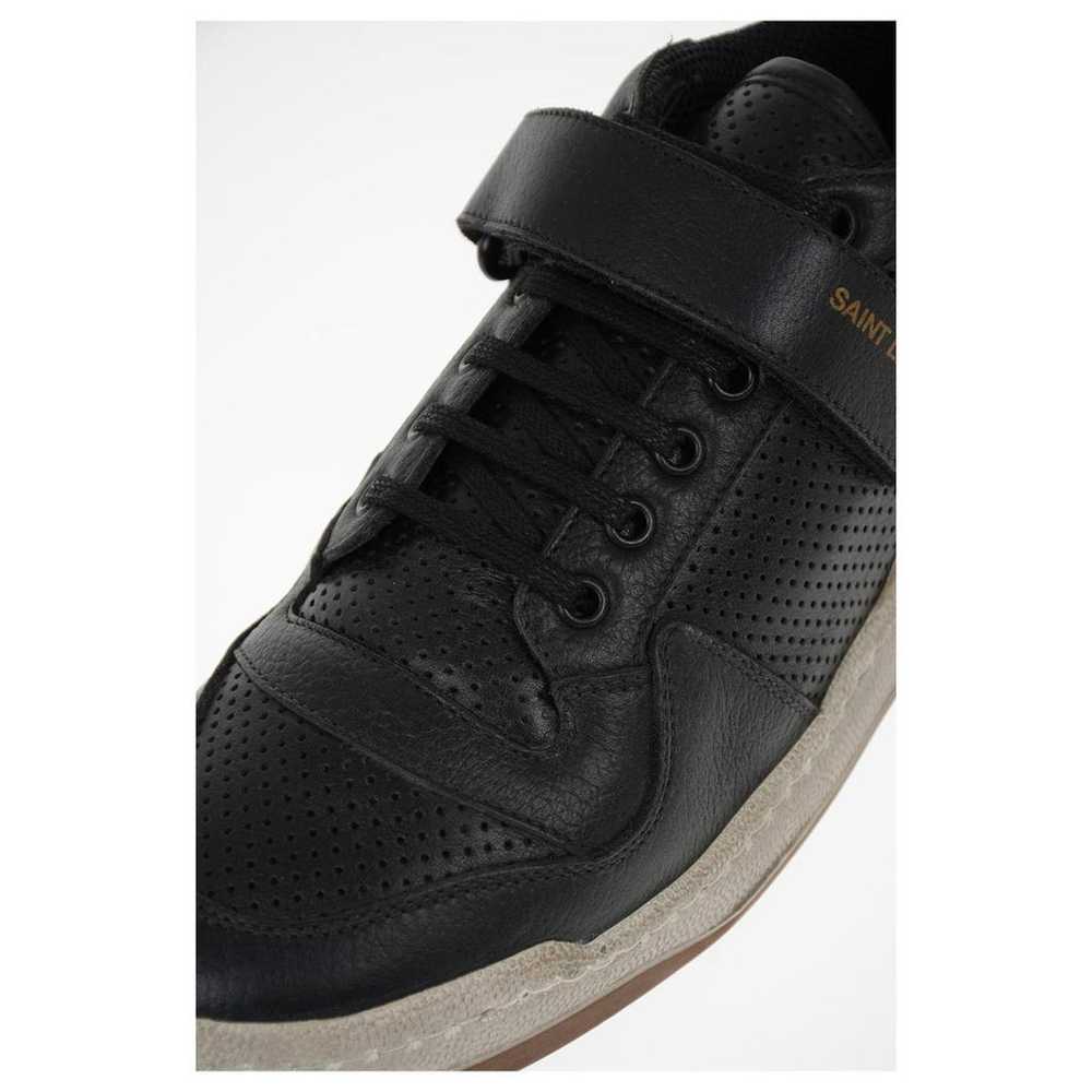 Saint Laurent Sl24 leather low trainers - image 8