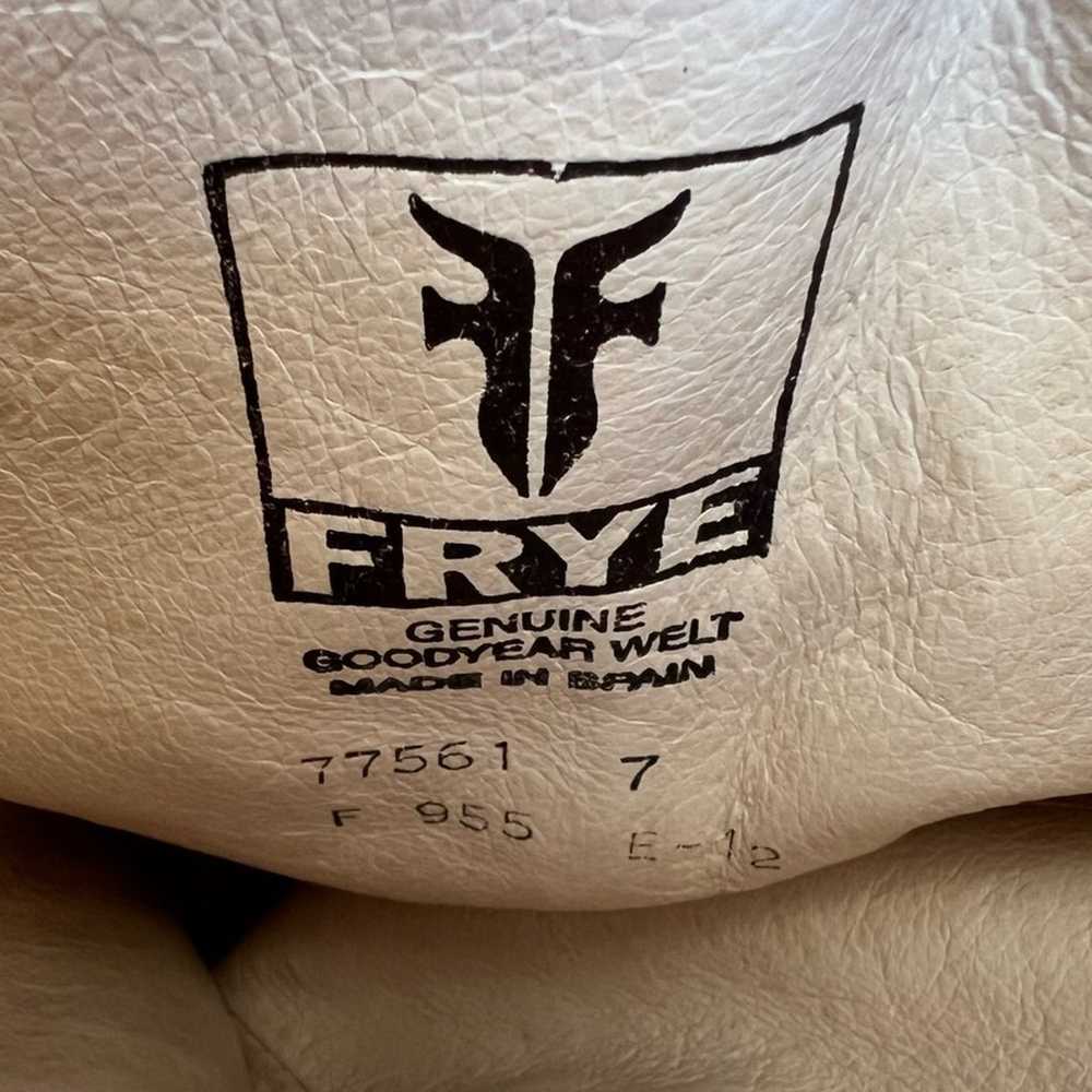 Frye Dorado Boot Size 7 Brown Italian Leather Equ… - image 11