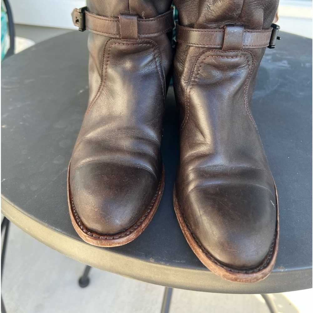 Frye Dorado Boot Size 7 Brown Italian Leather Equ… - image 5