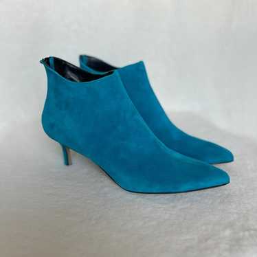 Ghita Turquoise Suede Ankle Booties - image 1