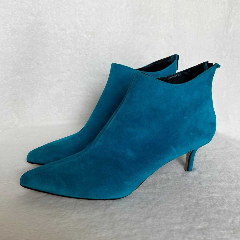 Ghita Turquoise Suede Ankle Booties - image 2