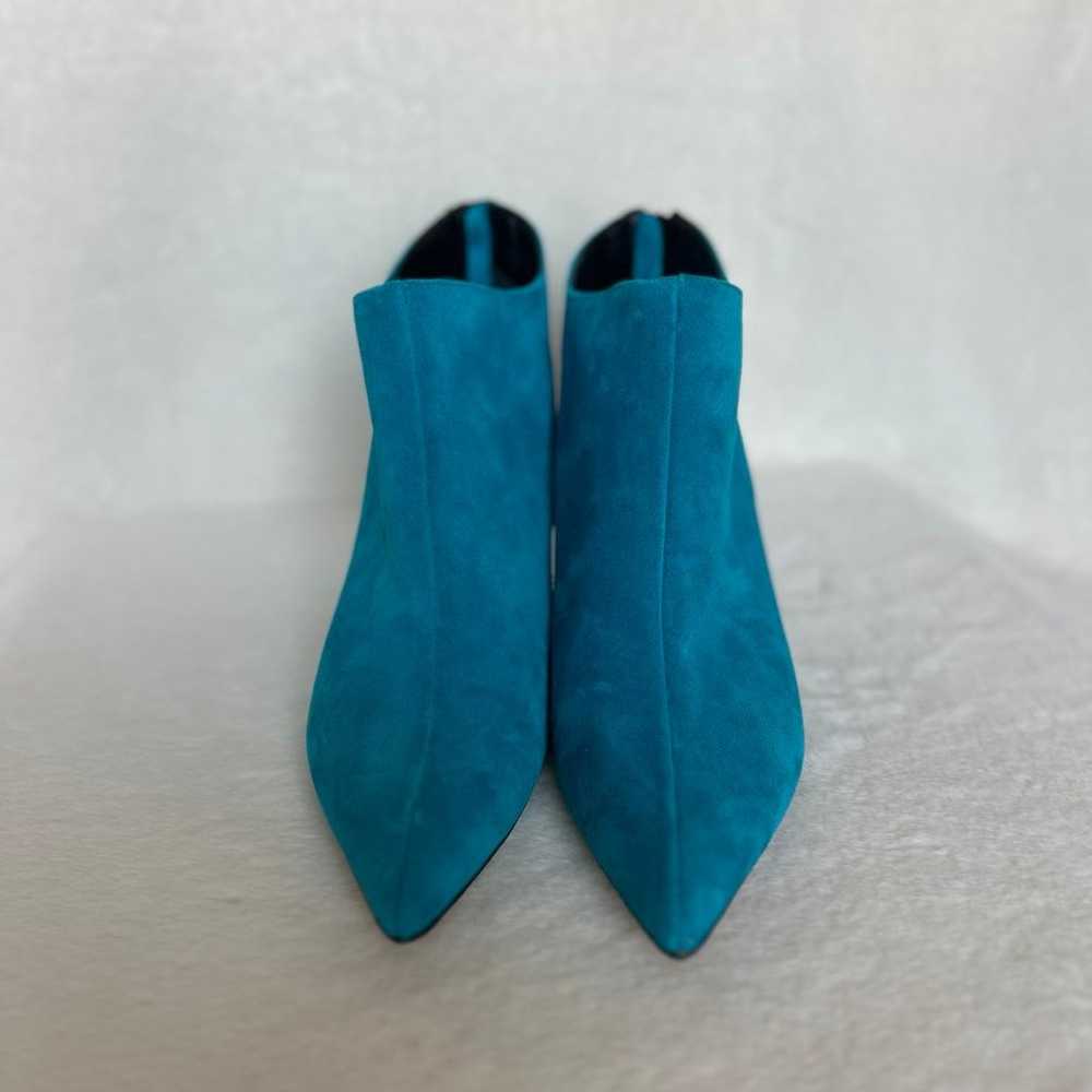 Ghita Turquoise Suede Ankle Booties - image 3