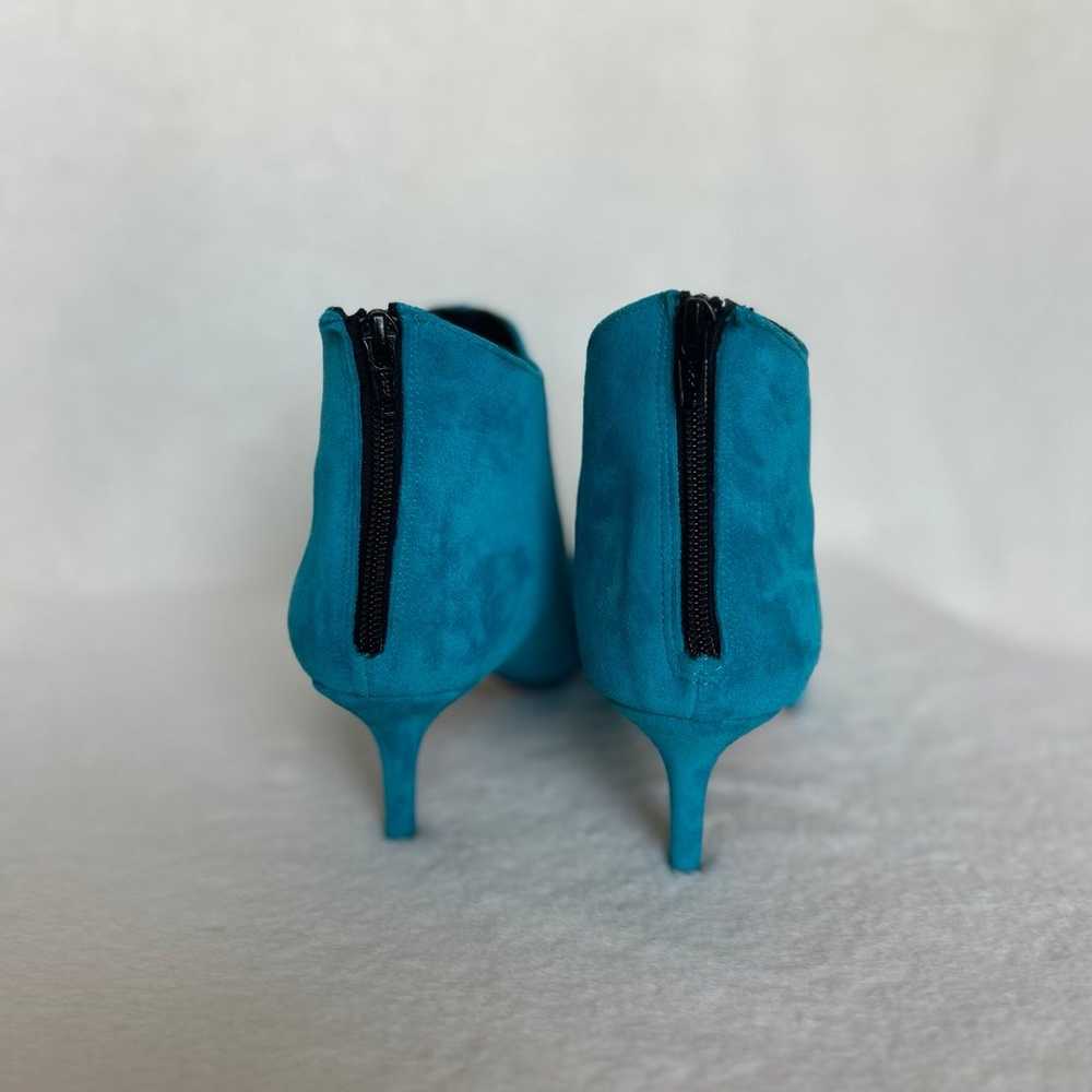 Ghita Turquoise Suede Ankle Booties - image 4
