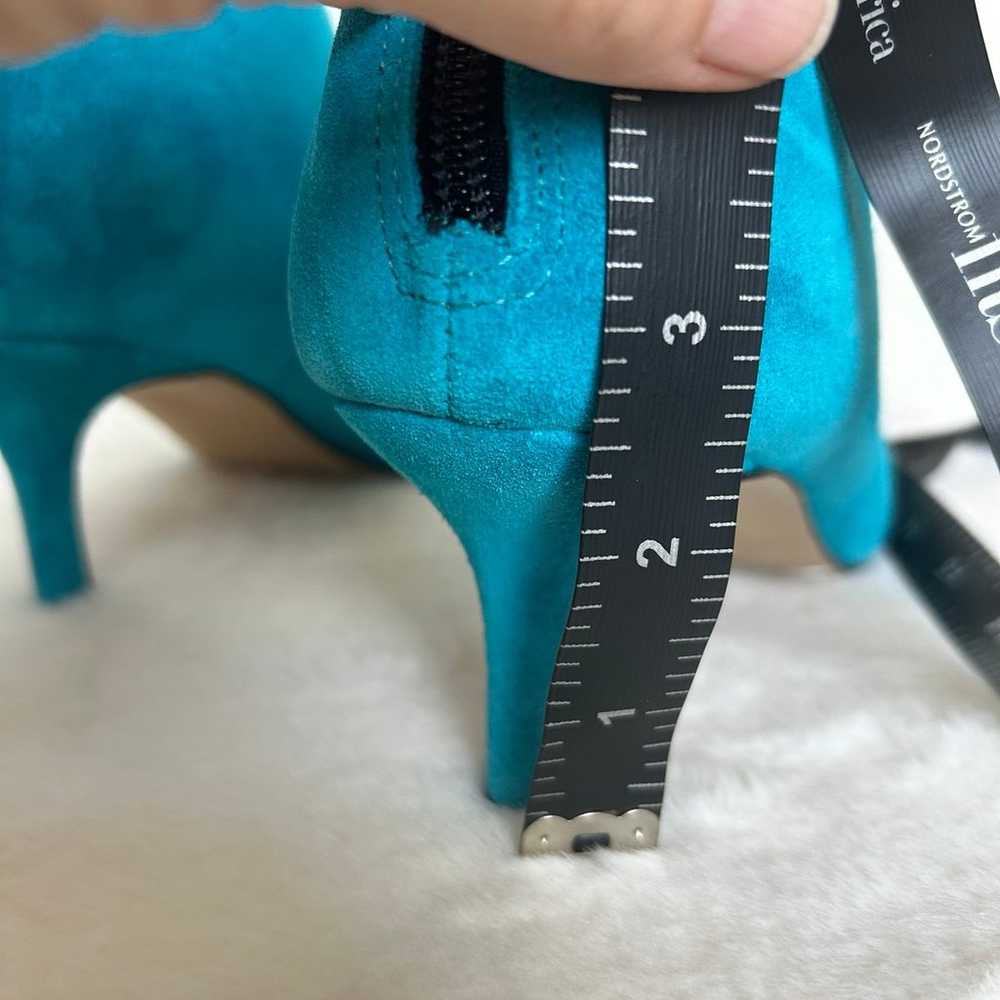 Ghita Turquoise Suede Ankle Booties - image 7