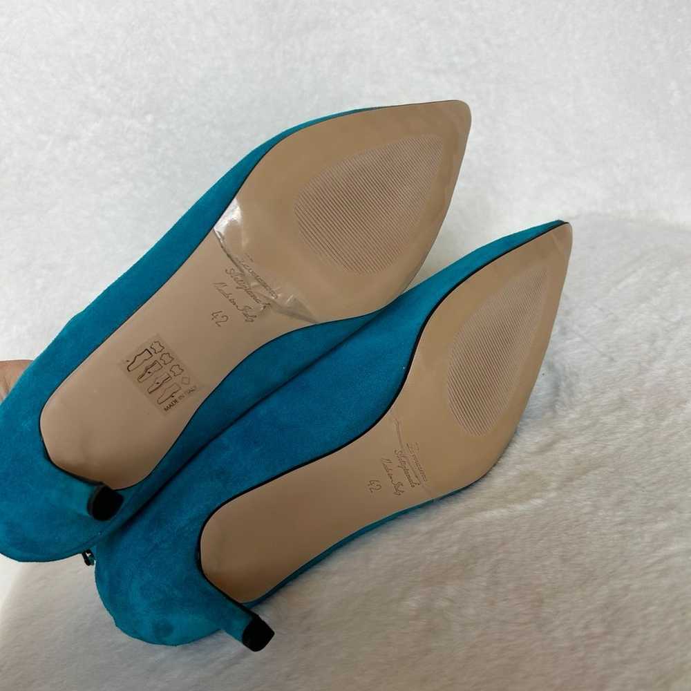 Ghita Turquoise Suede Ankle Booties - image 8