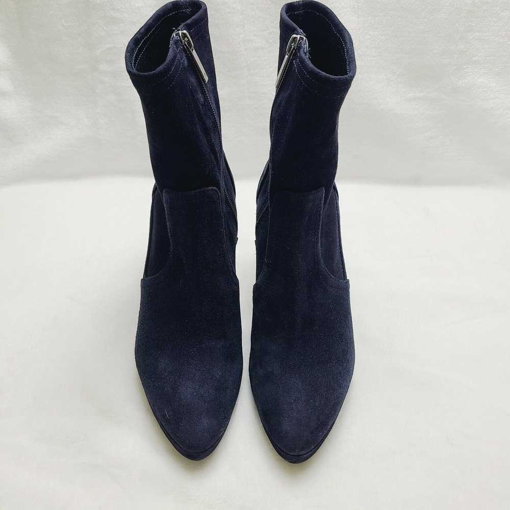 Aquatalia Reyna Navy Suede Ankle Booties Size 9 - image 2