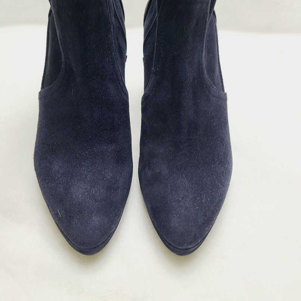 Aquatalia Reyna Navy Suede Ankle Booties Size 9 - image 3