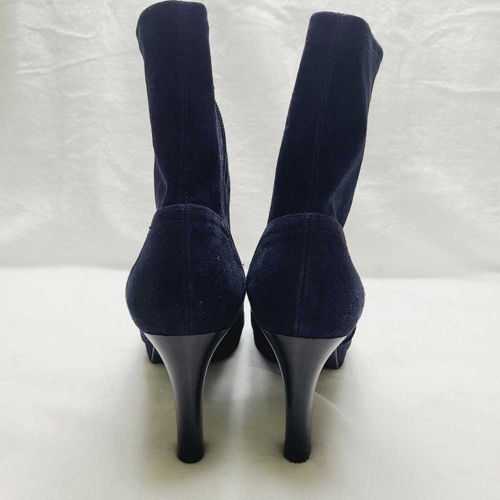Aquatalia Reyna Navy Suede Ankle Booties Size 9 - image 6