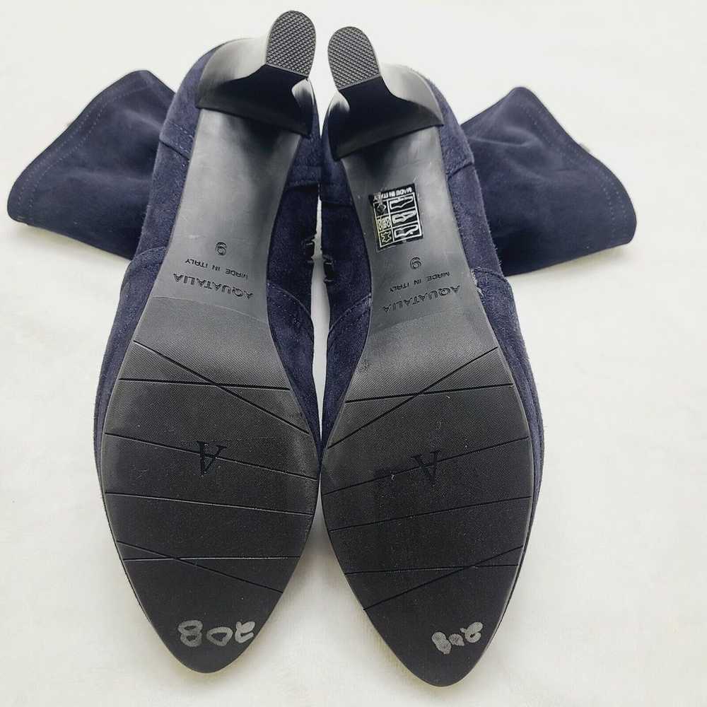 Aquatalia Reyna Navy Suede Ankle Booties Size 9 - image 7