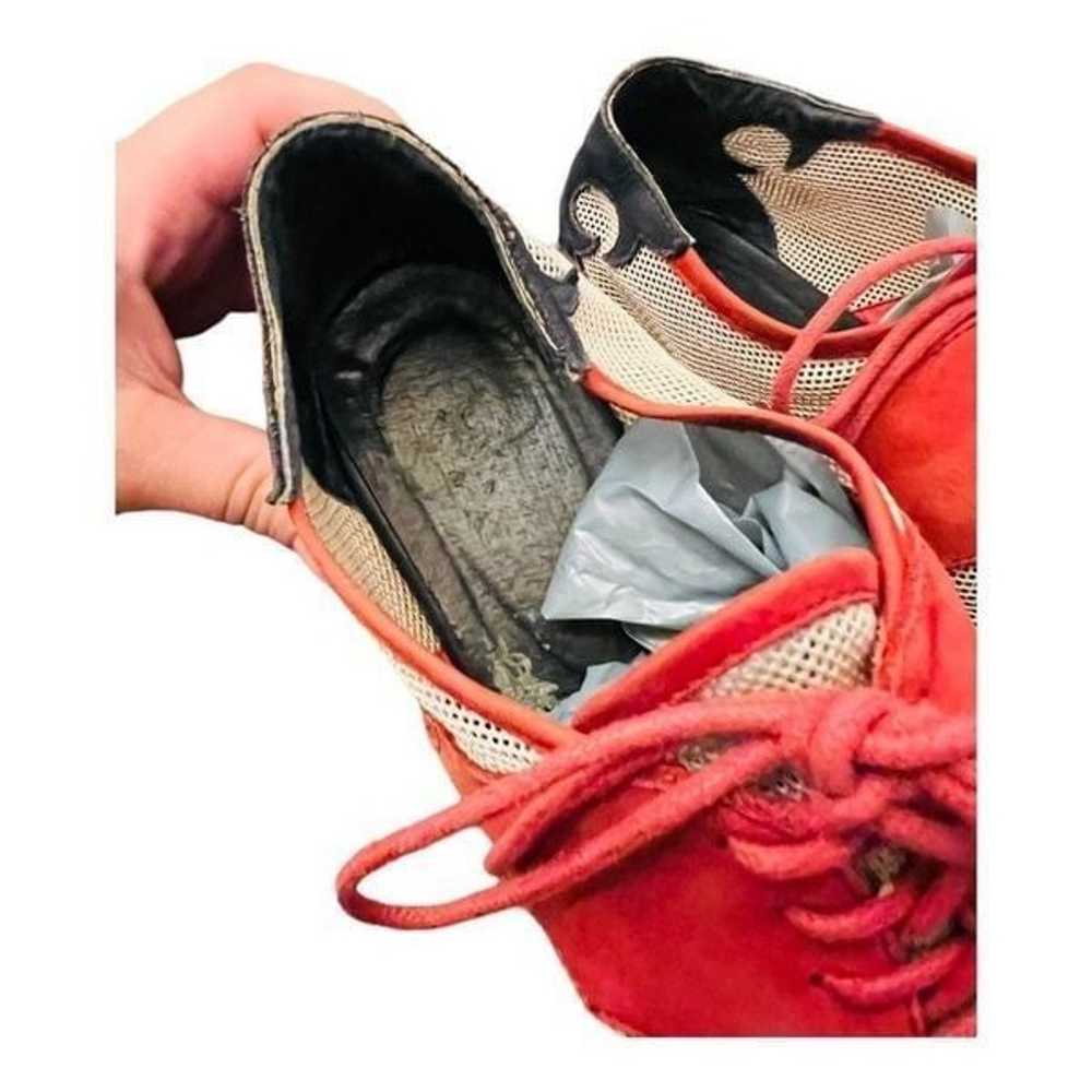 F Troupe "Cowboy Lace Up" shoe size 39 Red & blue… - image 5