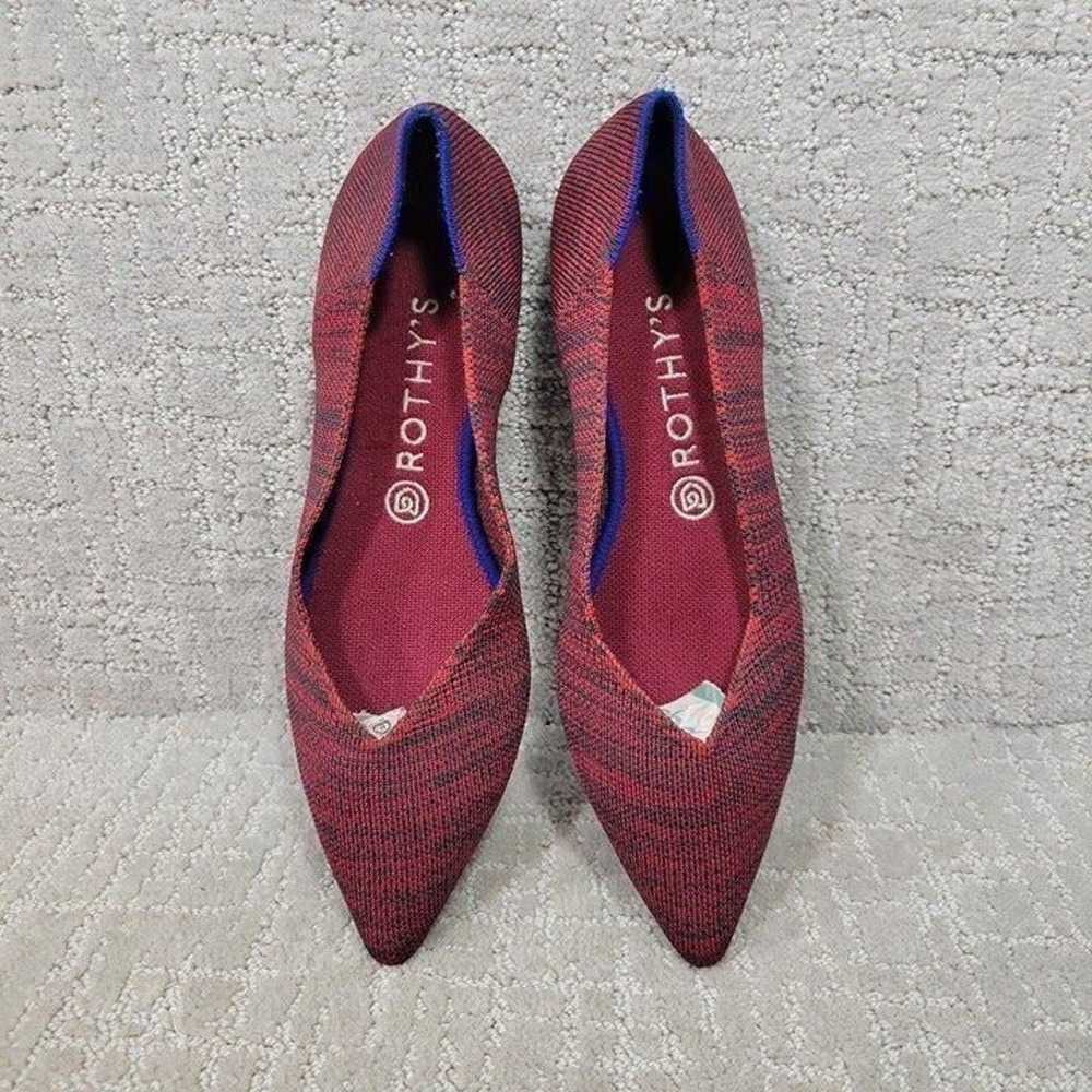 Rothys The Point Womens Size 9.5 Crimson Heather … - image 3