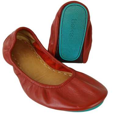 Tieks SZ 10 Cardinal Red Leather Ballet Flats