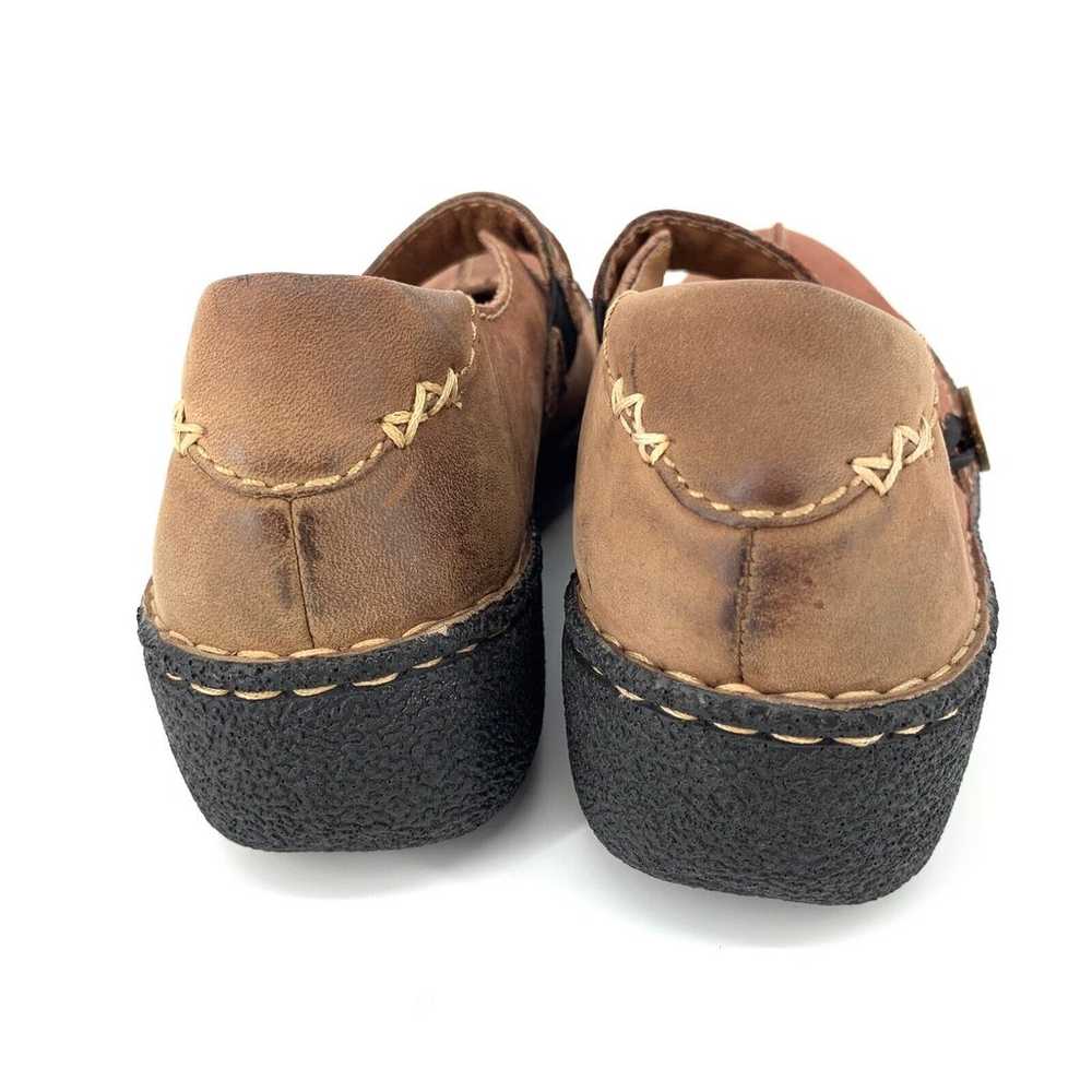 Clarks Artisan Brown Leather Wedge Mary Jane Loaf… - image 3