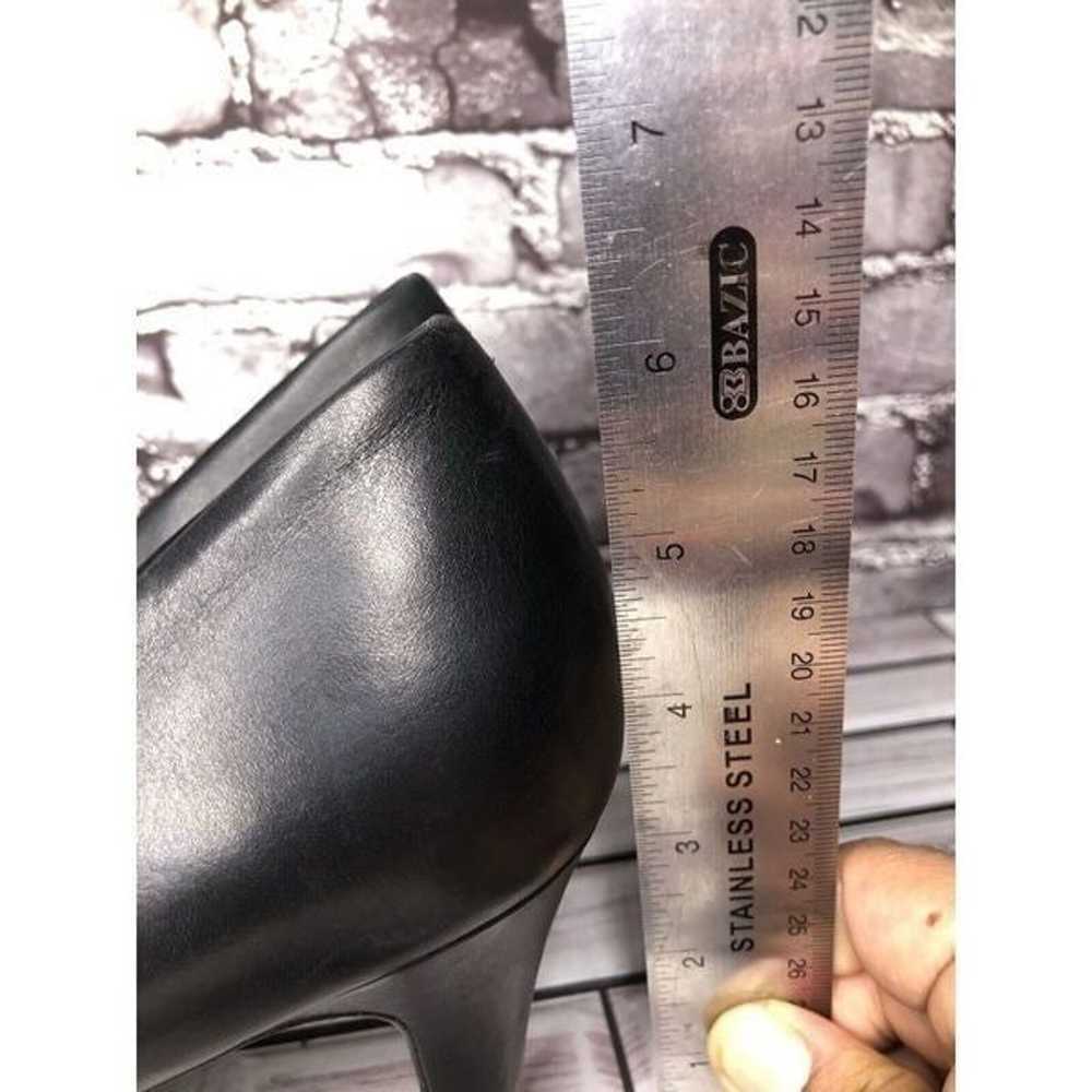 DANA DAVIS Black Leather Patent Cap Toe Pumps Hee… - image 11